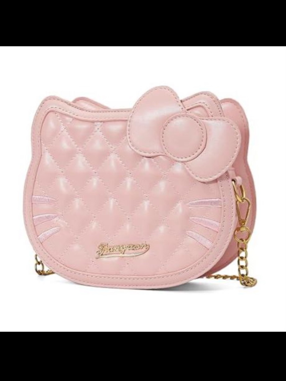 Hello Kitty Inspired Pink Quilted Crossbody Bag